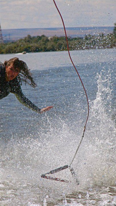 Though I landed without the rope this was me landing my first 360 on a wakeboard.